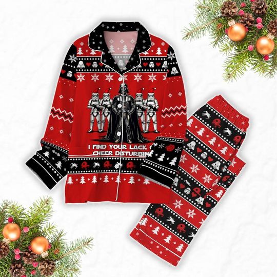 Darth Vader Star Wars Christmas Pajamas, Disney Santa Pyjamas