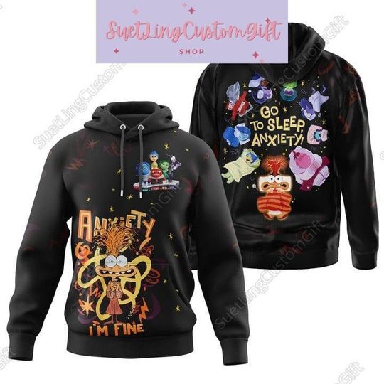 Disney Inside Out 3D Hoodie, Inside Out Hoodie