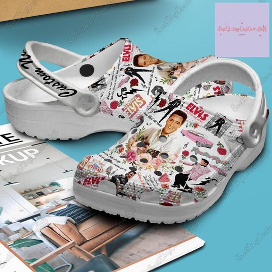 Custom Elvis Presley Comfortable Summer Clogs Shoes, Gifts for Friends