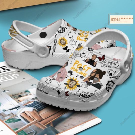 Post Malone Clogs, Posty Rapper Men Sandals, Malone Country Concert Shoes, Post Western Men Sandals, Concert 2024 Men Shoes
