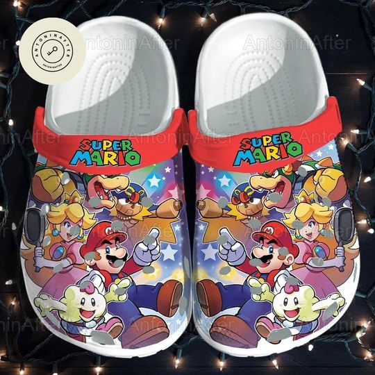 Super Mario Shoes, Super Mario 2024 Sandals, Super Mario Summer Shoes, Super Mario Casual Shoes, Super Mario Funny Shoes, Gift For Fan