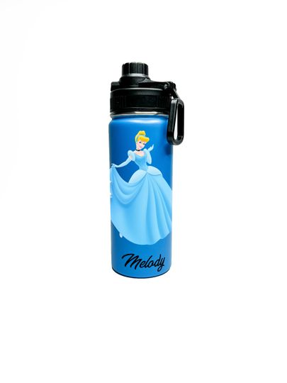 Cinde Personalized Stainless Steel Water Bottles Sports Lid, Custom Princess Girl Gift
