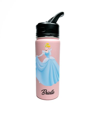Cinde Personalized Stainless Steel Water Bottles Sports Lid, Custom Princess Girl Gift