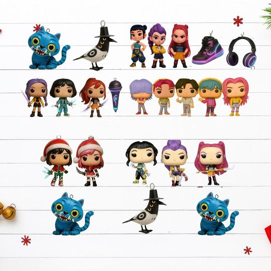 2D Kpop Christmas Advent Calendar, 24-Day Countdown Gift Box, Resin Charms, K-Pop Fan Holiday Gift, kPOP 24 Collectible for Kids Gift