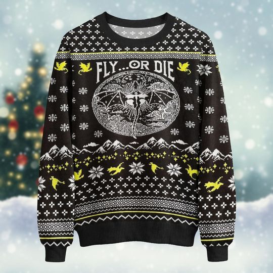 Fourth Wing Ugly Christmas Sweater, Basgiath War College Dragon Rider