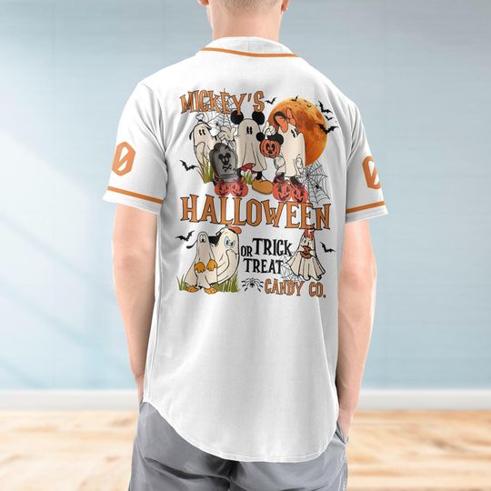 Custom Mickey And Friends Halloween Baseball Jersey