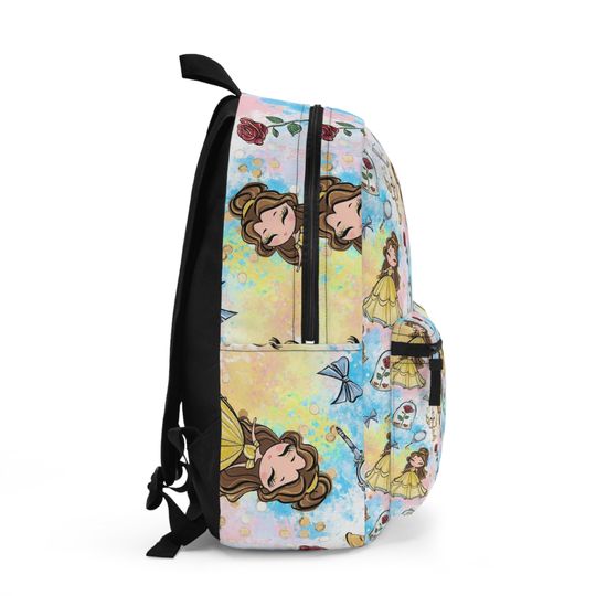 Multicolored Belle Backpack, Beauty and the Beast Backpack, Disney Backpack