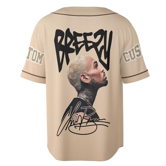 Personalized Breezy Bowl XX 2025 Baseball Jersey: Chris Brown Tour Shirt