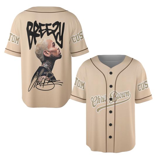 Personalized Breezy Bowl XX 2025 Baseball Jersey: Chris Brown Tour Shirt