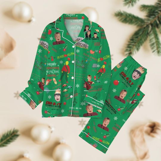 Home Alone Pajamas Set, Movie Xmas Pajamas Family, Kevin Matching Sleepwear Set, Holiday Gift For All