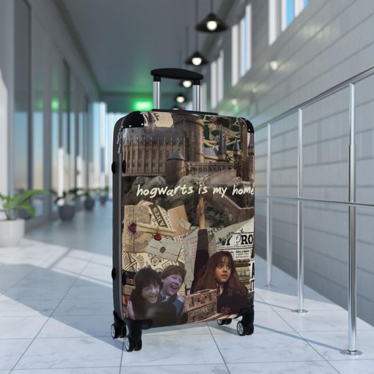 Harry Potter Hogwarts Patterned Suitcase  Magical Travel Luggage