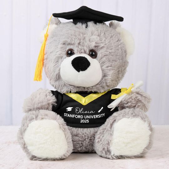 Personalized Graduation Teddy Bear with Photo Memorial Gift