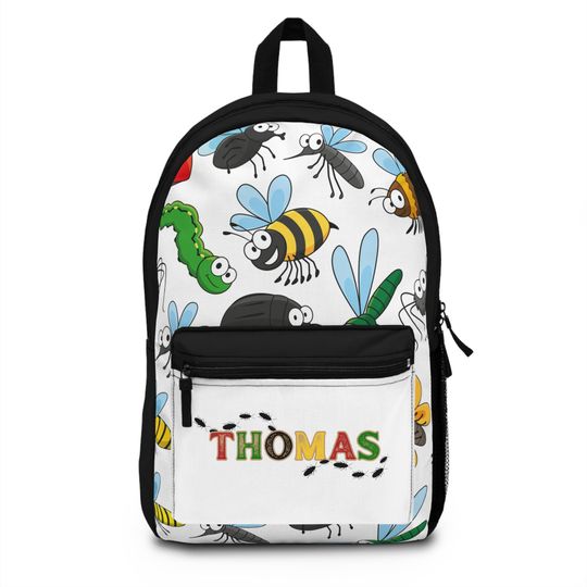 Bug Backpack for Boys, Bug Bookbag with Name, Custom Insect Backpack for Little Boy, Ultralight Backpack, Toddler Backpack, Insect Bookbag