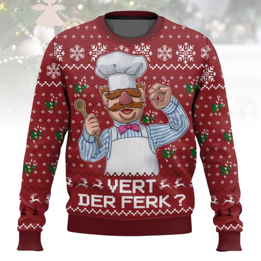 Swedish Chef Ugly Christmas Sweater, Tv Show Lover Sweater For Fan