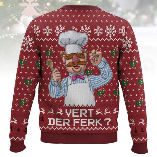 Swedish Chef Ugly Christmas Sweater, Tv Show Lover Sweater For Fan