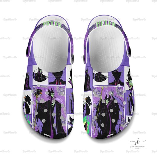 Custom Name Maleficent Shoes, Maleficent Sandals, Disney Witch Shoes