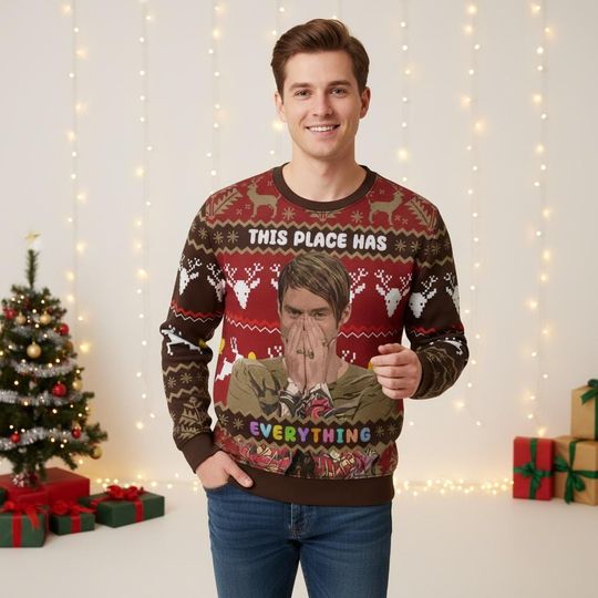 Saturday Night Live Ugly Christmas Sweater, Funny Tv Show Holiday Sweater