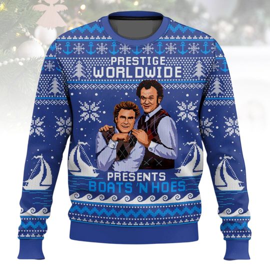 Step Brothers Ugly Christmas Sweater, Prestige Worldwide Sweater