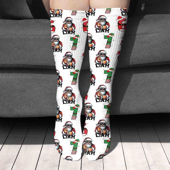 Personalized 67 Six Seven Socks, Funny Christmas Sock Gift, Trendy Viral Black 67 Socks, Minimal Streetwear Style Unique Christmas Gift Idea