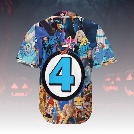 Fantastic Four Baseball Jersey, Marvel Superhero Fan Shirt