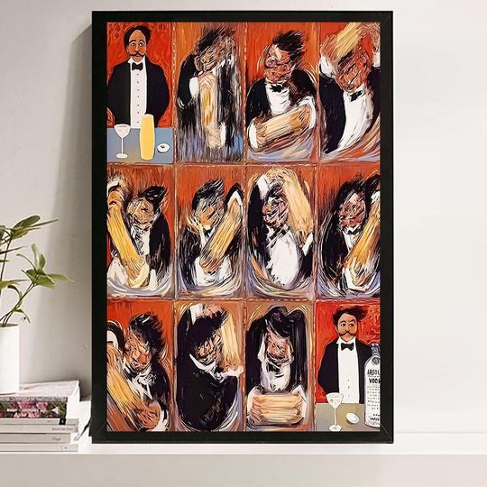 Guy Buffet Martini Canvas Poster - Bar Cart & Wall Art