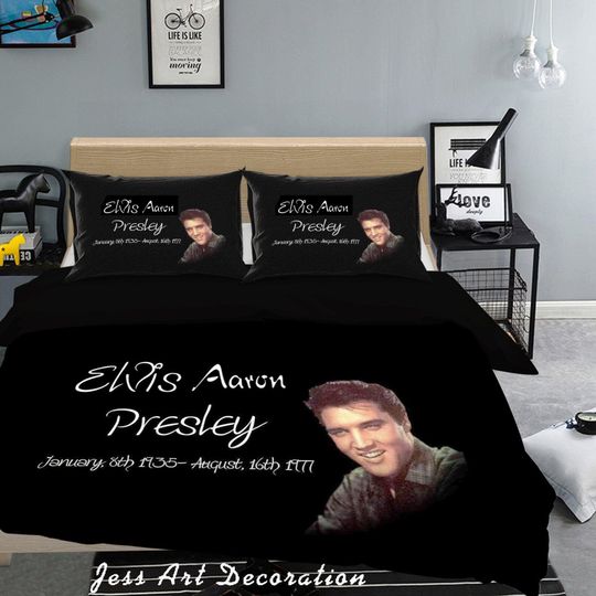 3D Rock Elvis Presley Bedding Set, Bedroom Decor