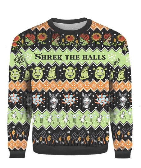 Shrek The Halls Ugly Christmas Sweater