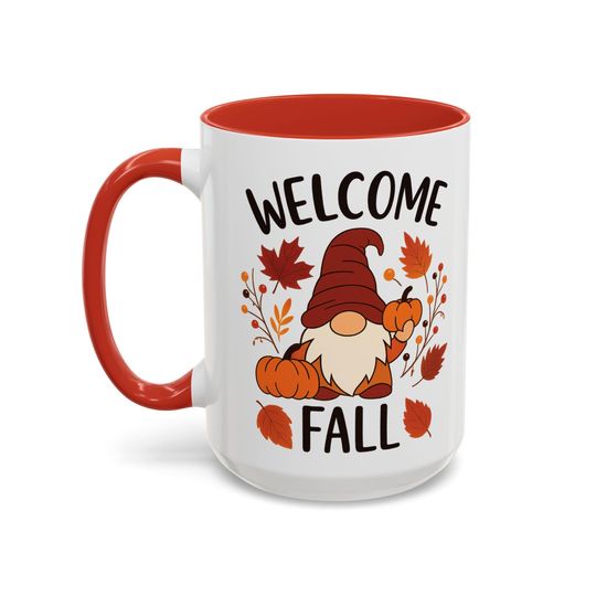 Cozy Fall Coffee Mug with Gnome Design, Perfect for Autumn Sipping
