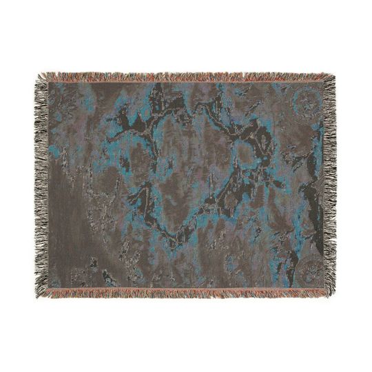 Vintage Fantasy Map Woven Throw Blanket - Adventure Decor