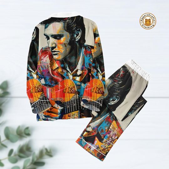 Elvis Presley Pajamas Set, Presley Merch, Gift for Elvis Presley Fan, Memories Music