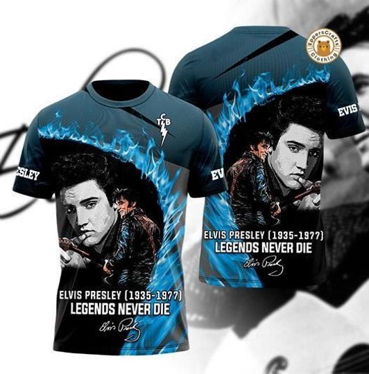 King Of Rock And Roll 3D Shirt, Gift for Elvis Presley Fan, Elvis Presley Shirt