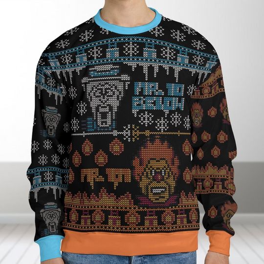 Heat Miser And Snow Miser Christmas Ugly Sweater Printed, Funny Miser Brothers Sweater, The Year Without Santa Claus Sweater, Xmas Gift