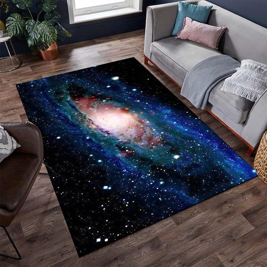 Galaxy Rug: Starry Milky Way Area Rug, Home Decor