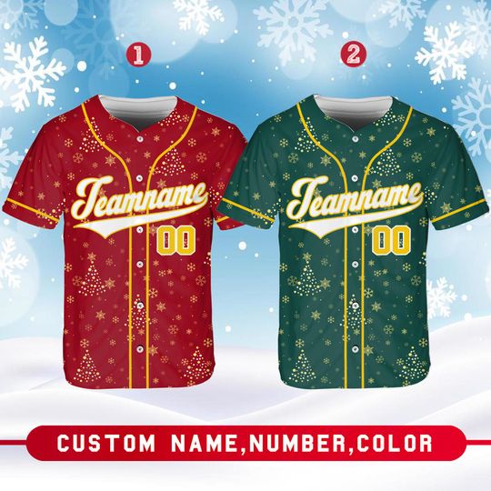 Personalized Christmas Baseball Jersey, Custom Name Baseball Jersey, Santa Clause, Gingerbread Shirt, Snowmen Jersey, Jersey For Party