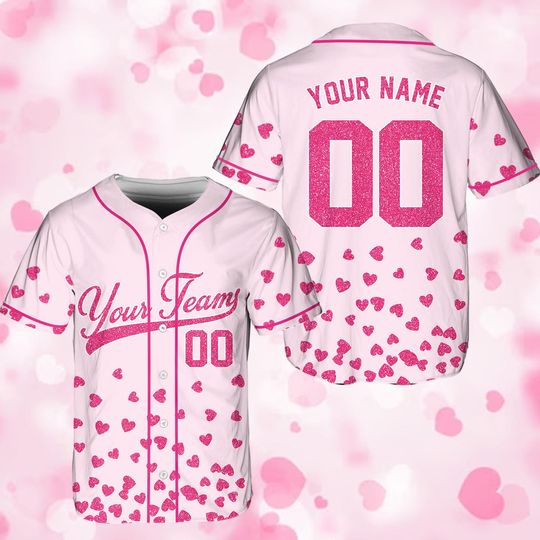 Personalized Valentine Baseball Jersey, Custom Cupid Valentine's Day Baseball Jersey