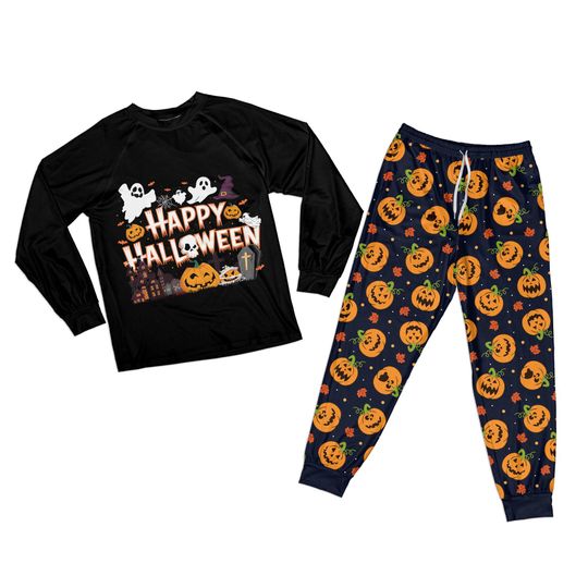 Halloween Pumpkin Ghost Family Pajama Set