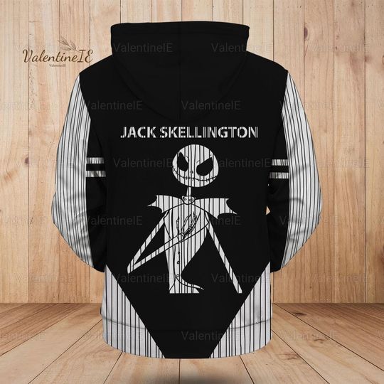 Jack Skellington Hoodie, Jack Skellington Shirt, Nightmare Before Christmas Hoodie, Skellington 3D Hoodie