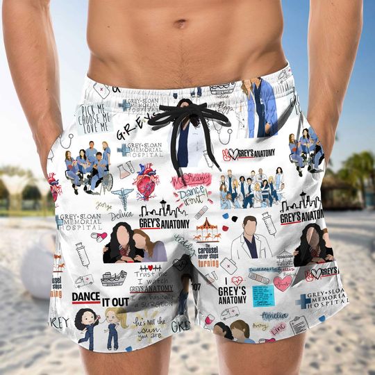 Grey Anatomy Hawaiian Shirt and Shorts Set