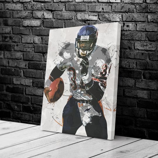Walter Payton Poster, Chicago Bears - UNFramed Poster, Kids Decor, Man Cave Gift, Wall Art Decor