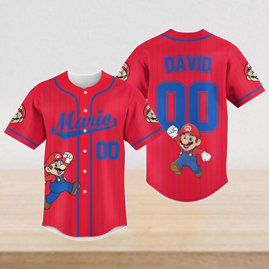 Custom Super Mario Baseball Jersey, Universal Studios Mario Family Vacation Shirt 2026, Super Mario Bros Shirt, Nintendo Mario Shirt