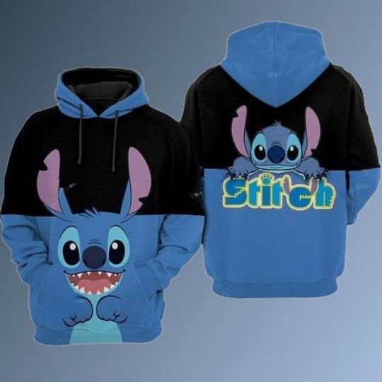 Stitch Cosplay Ohana 3D Hoodie