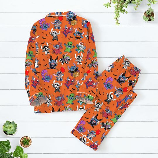 Halloween Stitch Pajama Set, Stitch Pjs For Women, Midnight Shirt, Stitch Pajamas Pants, Stitch Pajamas For Kids, Halloween Gift