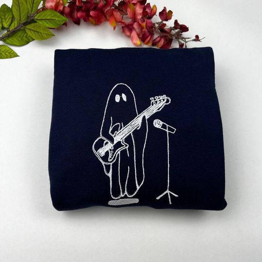 Spooky Season Embroidered Sweatshirt, Halloween Embroidered Sweatshirt