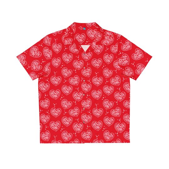 Howdy Valentine Men's Hawaiian Shirt, Valentine's Day Shirt, Cowboy Hawaii Shirt