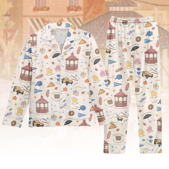 Gilmore Pajamas Set, Stars Hollow Pajamas, Lukes Dinner Women Pajamas, Luke Coffee Holiday Pajamas, Girls Christmas Pajamas Gift