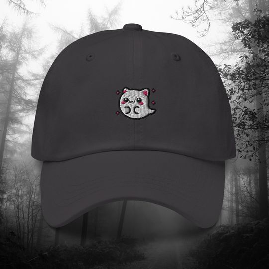 Halloween Ghost Cat Hat  Spooky Embroidered Witch Cat Hat for Pet Lovers