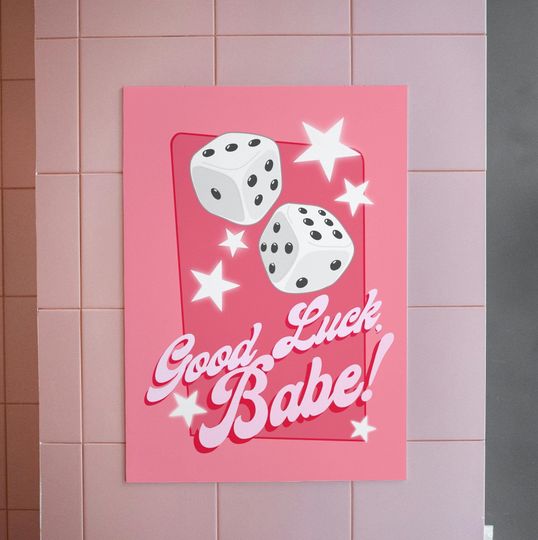 Good Luck, Babe! Print Unframed poster, Available in 7 sizes, Chappell Roan Wall Art, Music Song Lyrics Poster