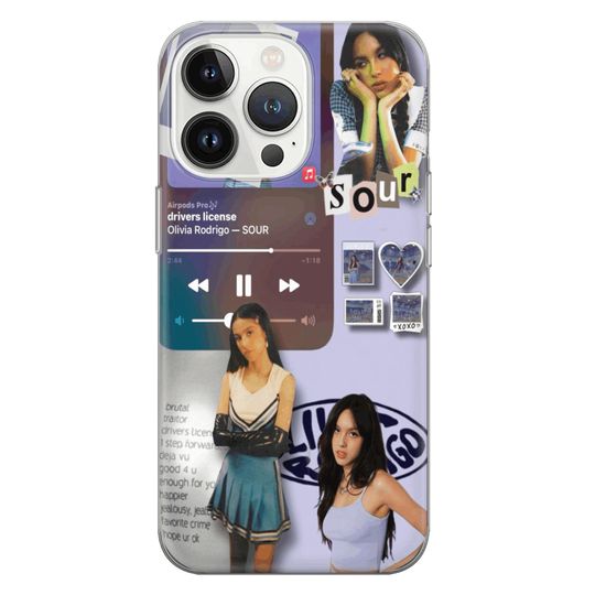Olivia Rodrigo Phone Case, Lyrics Sour, Wampire Fan Cover iPhone