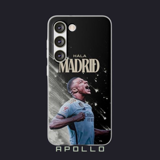 Kylian Mbappe Real Madrid ''Hala Madrid'' Phone Cover for IPhone Cases, IPhone Cases Printed Pootball Players, Gifts For Football Lover, Soccer Merch