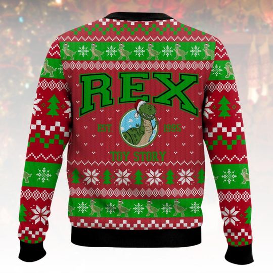 Toy Story Rex Ugly Christmas Sweater, Merry Rexmas Xmas Sweater, Dinosaur Ugly Sweater, Toy Story Sweater, Christmas Gift